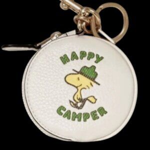 Coach x Peanuts Circular Pouch Bag Charm with Woodstock
